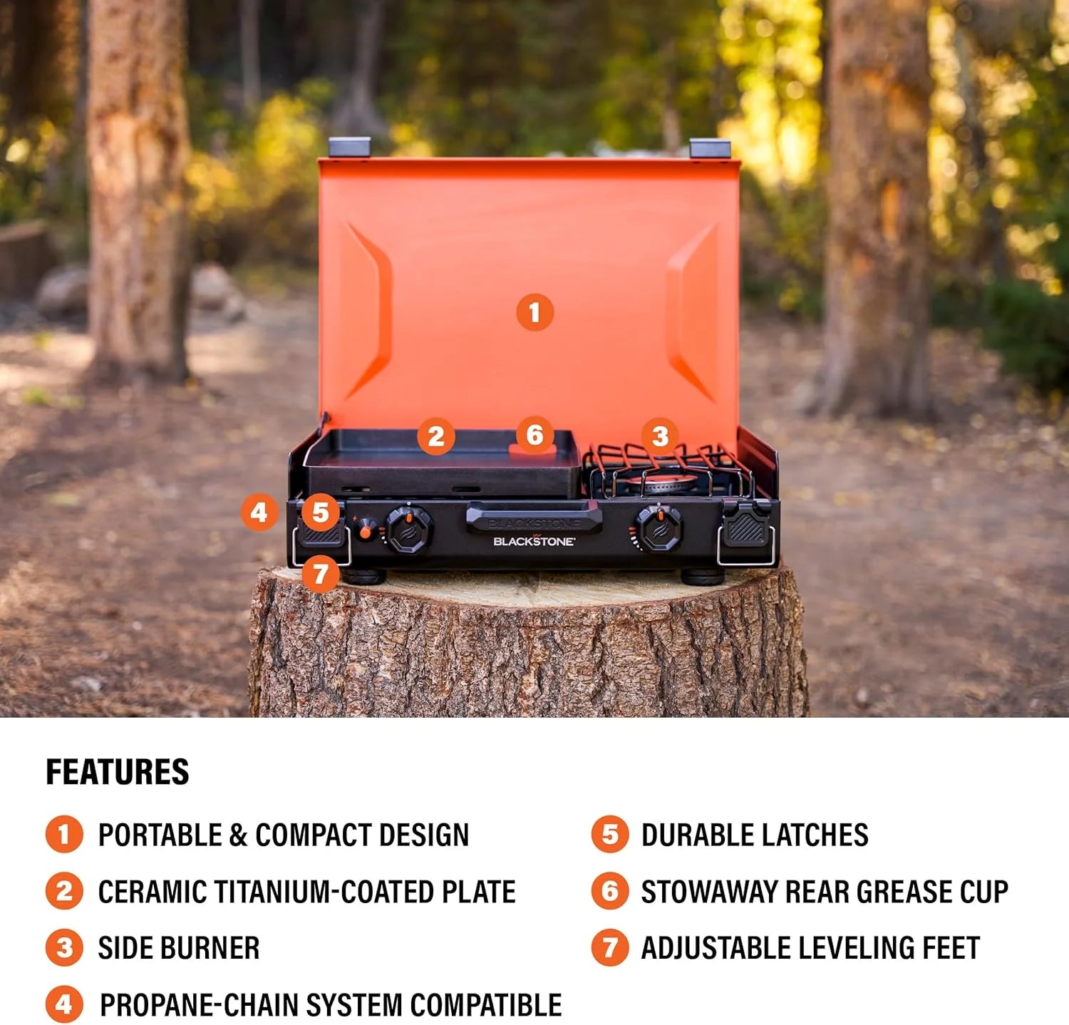 Discount 2364 12 x 14 Camping Griddle with Side Burner - Image 4
