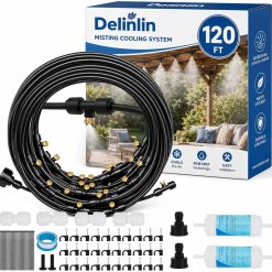 Alternative view of Lumi Discount Misters for Outside Patio, Outdoor Misting Cooling System with 28 Brass Nozzles & 2 Water Filters