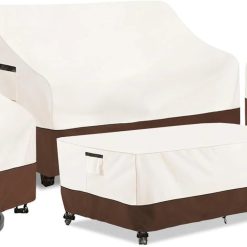 Lumi Discount Outdoor Patio Furniture Covers 4 Piece Set, XXL-Large, Beige