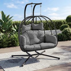 Alternative view of Discount Bifanuo Double Hanging Egg Chair with Stand