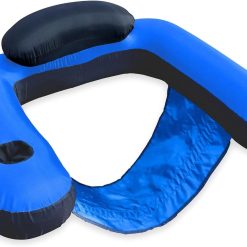 Lumi Discount Original Fabric Covered Inflatable Pool Lounger, with Comfortable Sling Seat