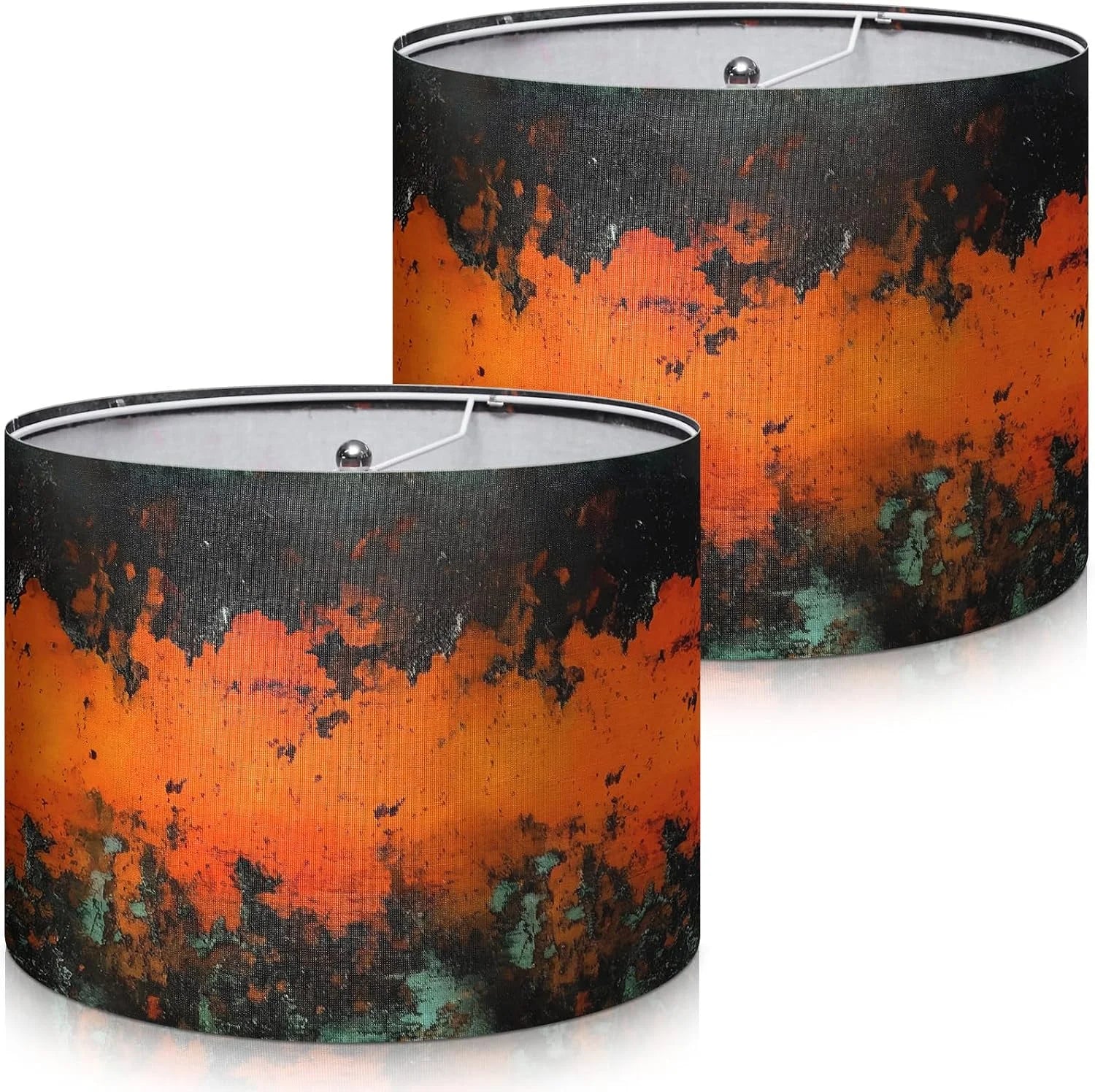 Discount 2 Pack Chinoiserie Drum Lamp Shade 13 x 13 x 10 Inch Cream Linen Lampshade with Exquisite Bird Floral Lining - Image 5