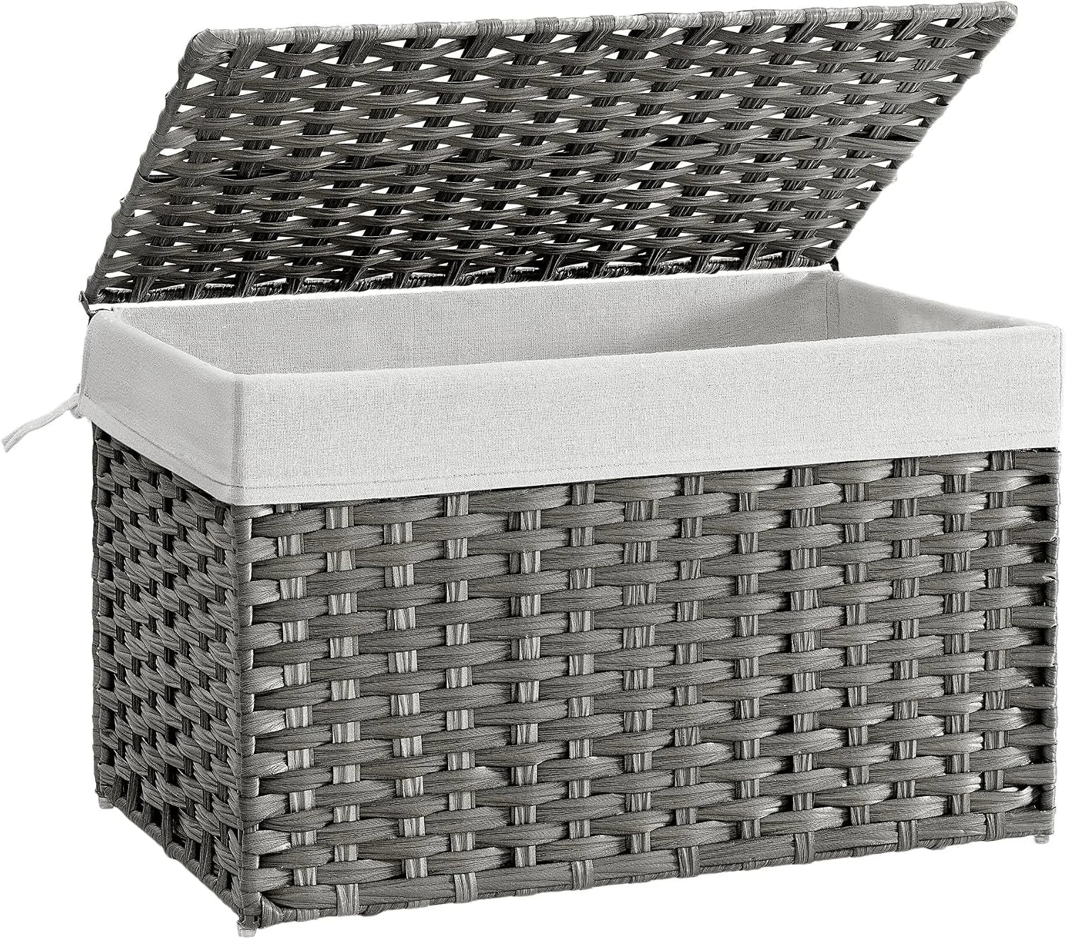 Discount Storage Basket with Lid, 9.2 Gallon (35L), Foldable, Blanket Storage Bin with Handles - Image 5
