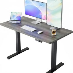 Lumi Discount HUANUO 32 Small Electric Standing Desk Adjustable Height, 4 Memory Height Settings