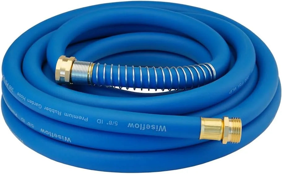 Lumi Discount Garden Hose 50FT x 3/4, Heavy Duty Rubber Hose, 1200PSI Burst, 300PSI Working for Yard