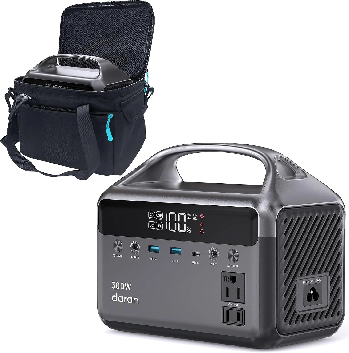 Discount DARAN Portable Power Station 89.6Wh LiFePO4 Battery 100W(200W Peak) Solar Power Bank, Portable Charger Small Generator - Image 3