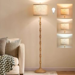 Discount Leasgy 63.5” Floor Lamp, 3-Color Temperature, Pull Chain, Bulb Included