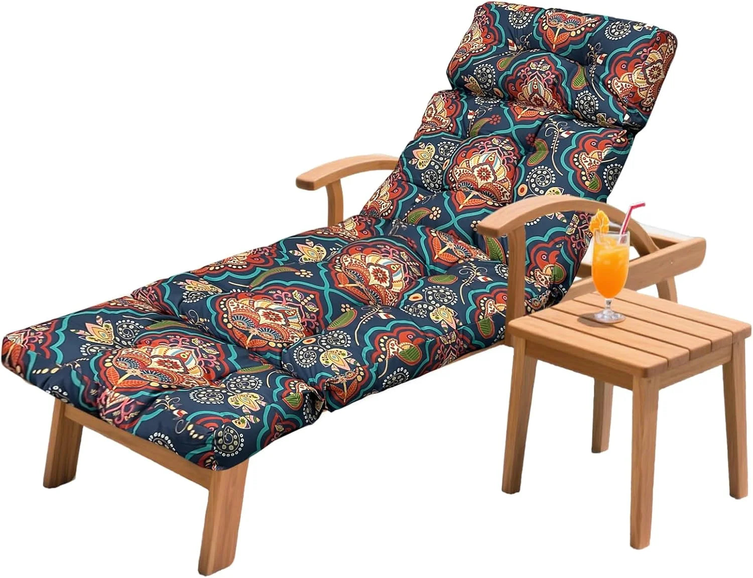 Lumi Discount HCyopin Outdoor Chaise Lounge Chair Cushion 75.1 x 23.6 x 4.7in, Waterproof Replacement Cotton Patio Thickened Pool Lounge Chair Cushion - Image 9