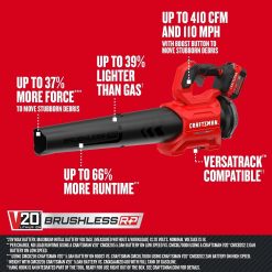 Lumi Discount Leaf Blower Cordless with Battery and Charger V20 RP, Up to 110 MPH Power, Handheld Electric Leaf Blower