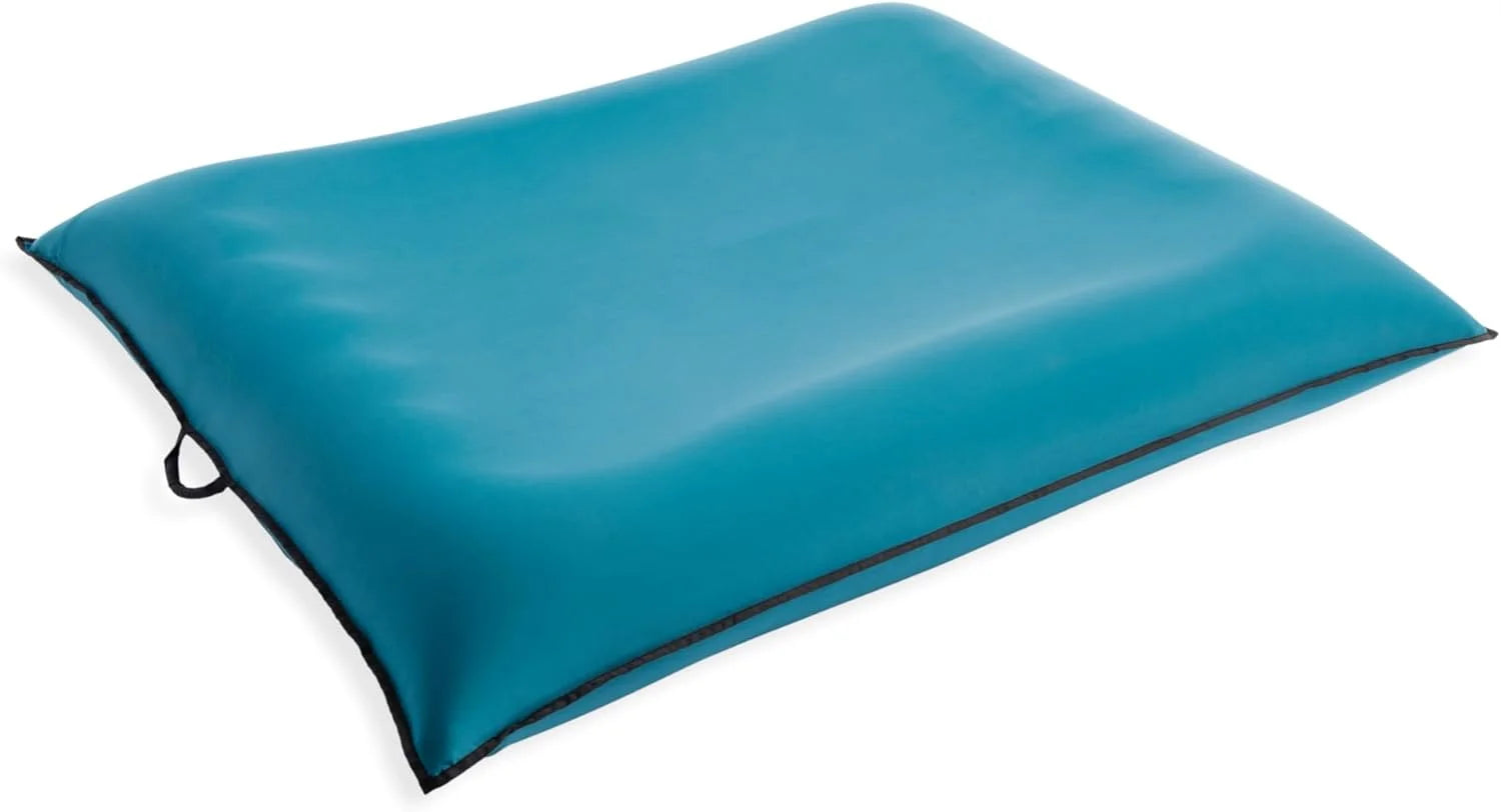 Discount Luxe Lounge Inflatable Pool Mat: Removable Fabric Cover, 2 Soft Handles, 440 Weight Capacity, 78 x 62