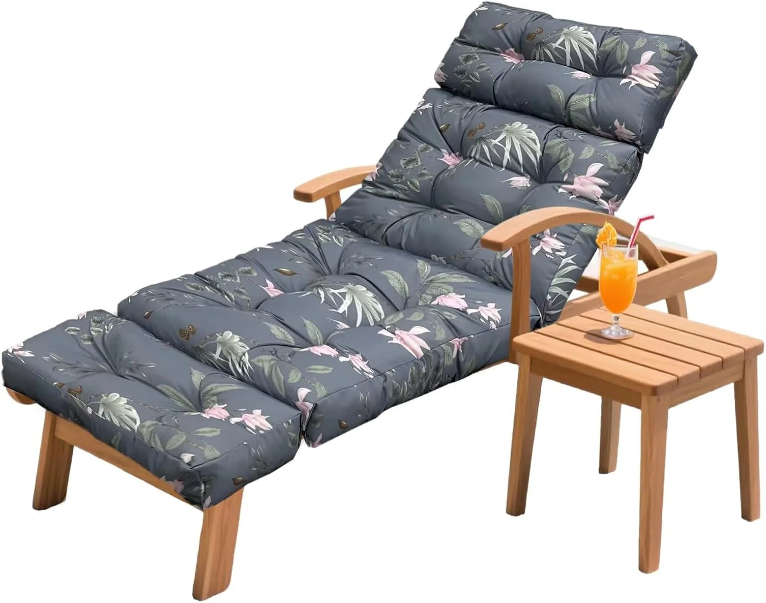 Lumi Discount HCyopin Outdoor Chaise Lounge Chair Cushion 75.1 x 23.6 x 4.7in, Waterproof Replacement Cotton Patio Thickened Pool Lounge Chair Cushion - Image 6