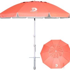 Alternative view of Discount AMMSUN 8 Feet Large Beach Umbrella with Sand Anchor Heavy Duty High Wind Portable Outdoor Umbrellas UV 50+ Protection