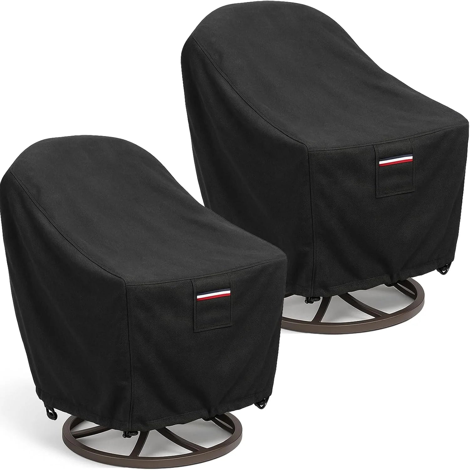 Discount Waterproof Patio Ottoman Cover, Square Outdoor Side Table Furniture Cover with Padded Handles