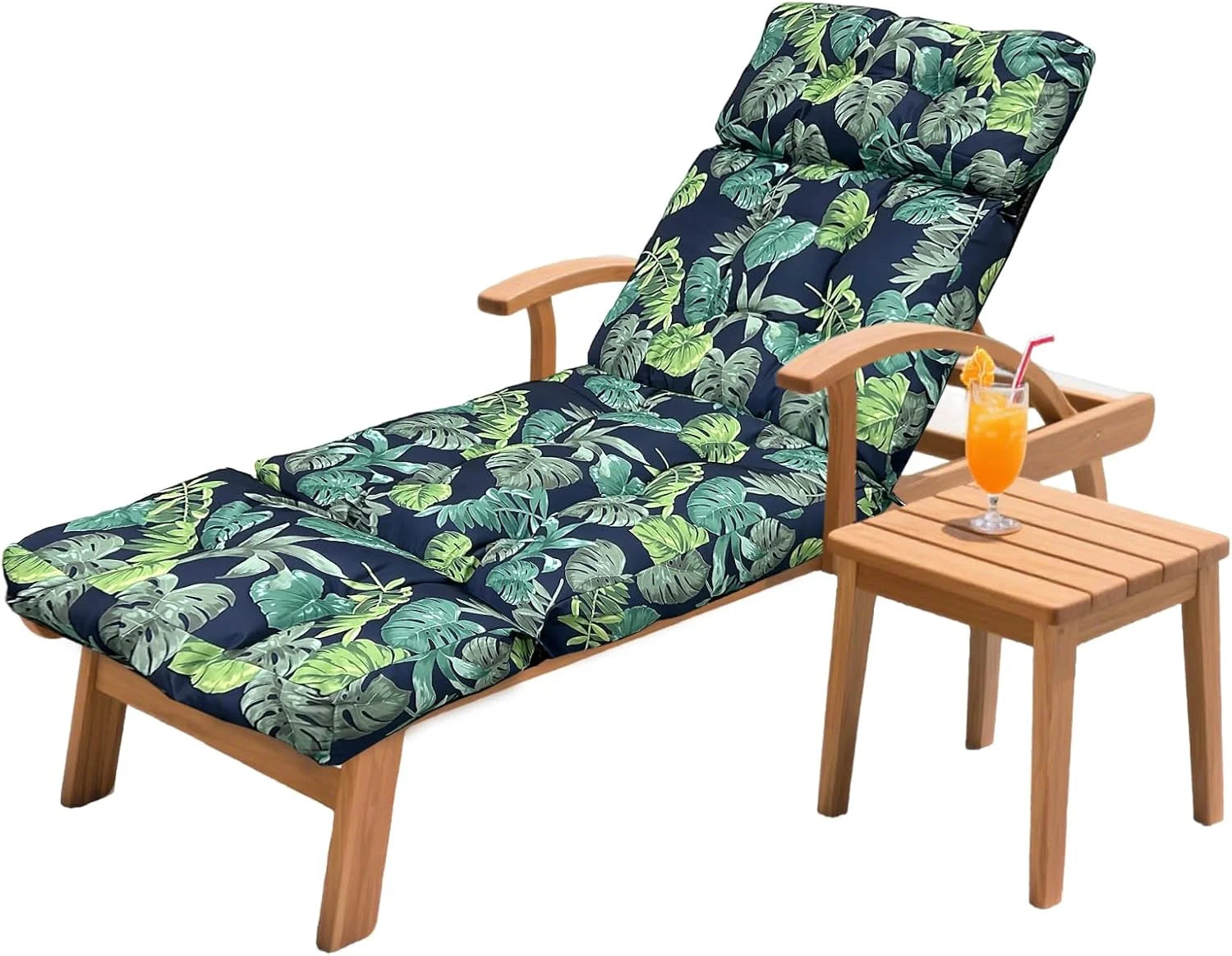 Lumi Discount HCyopin Outdoor Chaise Lounge Chair Cushion 75.1 x 23.6 x 4.7in, Waterproof Replacement Cotton Patio Thickened Pool Lounge Chair Cushion - Image 2