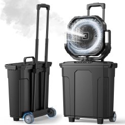 Discount Ausic Outdoor Misting Fan for Outside, 5 Gal 12 Pro Portable Mister Fan with Water Box, 30000mAh Rechargeable Cooling