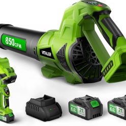 Alternative view of Discount Blower Cordless, Brushless Blower 850 CFM 250 MPH with 2 Batteries – For Yard Cleanup
