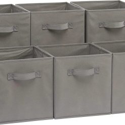 Discount Collapsible Fabric Storage Cube Bins Organizer with Handles, Organization Containers, Multifunctional, 13 x 13 x