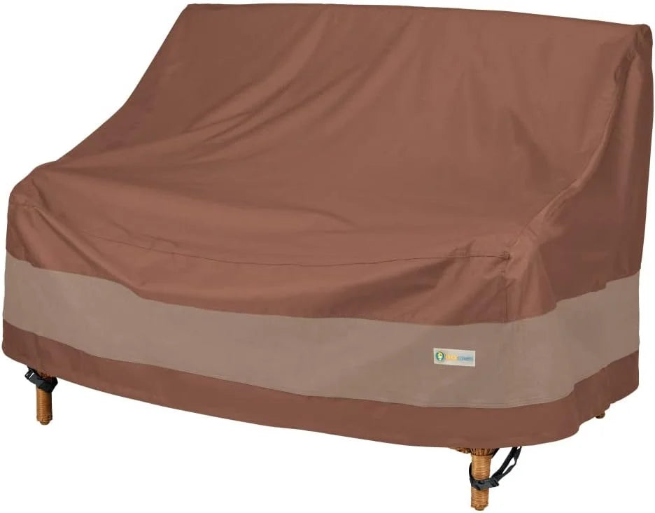 Discount Ultimate Patio Loveseat Couch Cover, 54W x 37D x 35H, Mocha Cappuccino, Patio Furniture Covers - Image 2