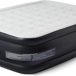 Lumi Discount Inflatable Air Mattress with Built-in Electric Pump, Queen Size, 22-Inch Height, for Camping or Travel