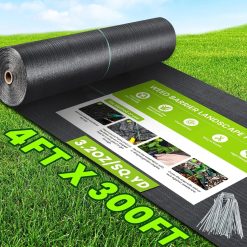 Discount Weed Barrier Landscape Fabric Heavy Duty, 3.2oz Woven Geotextile Fabric