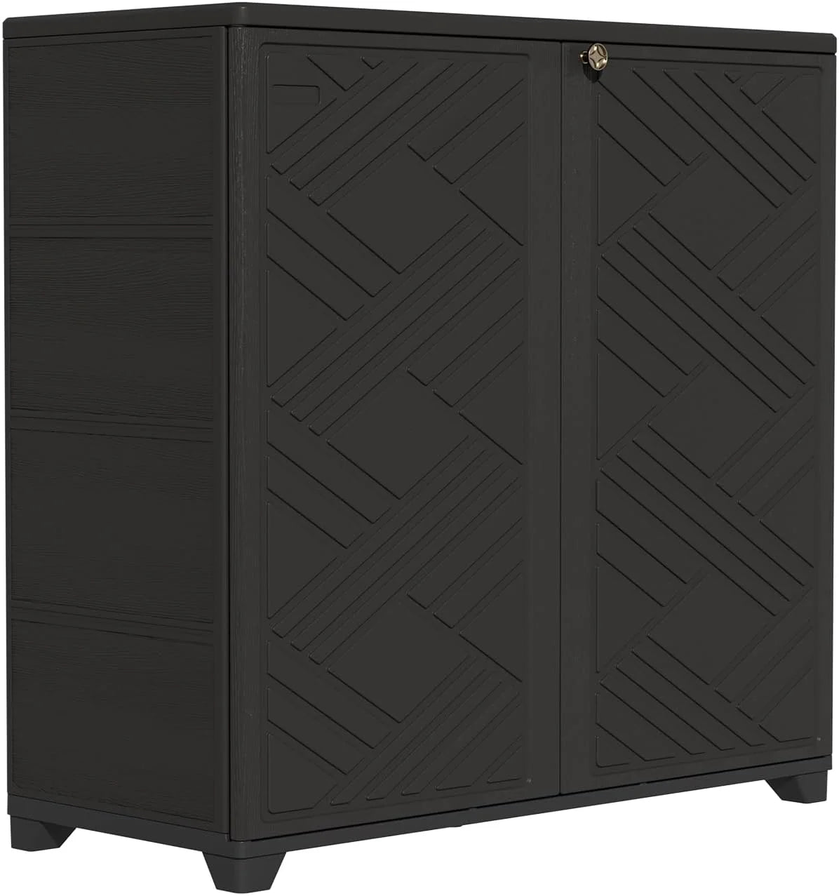 Lumi Discount Indoor/Outdoor Storage Cabinet Waterproof, 34x15x34 Plastic Outdoor Storage Box for Garden Balcony Bathroom - Image 3