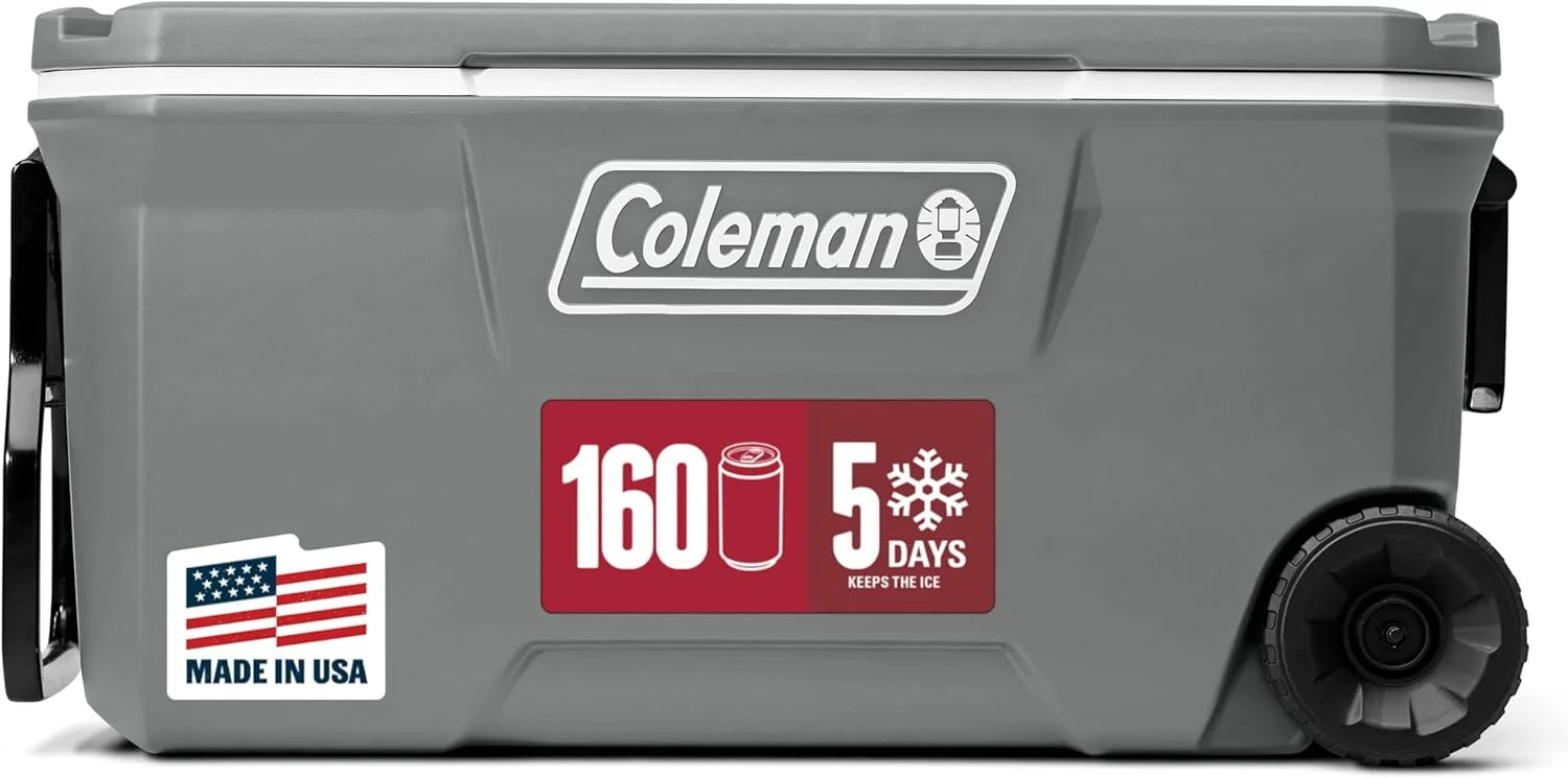 Lumi Discount Coleman Classic Series Insulated Portable Rolling Cooler with Wheels, Leak-Resistant Outdoor Hard Cooler Keeps Ice up to - Image 2