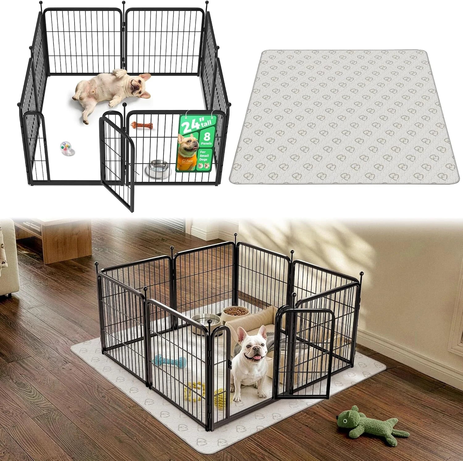 Discount Rollick Dog Playpen, Indoor, 24 H, 8 Panels - Image 34