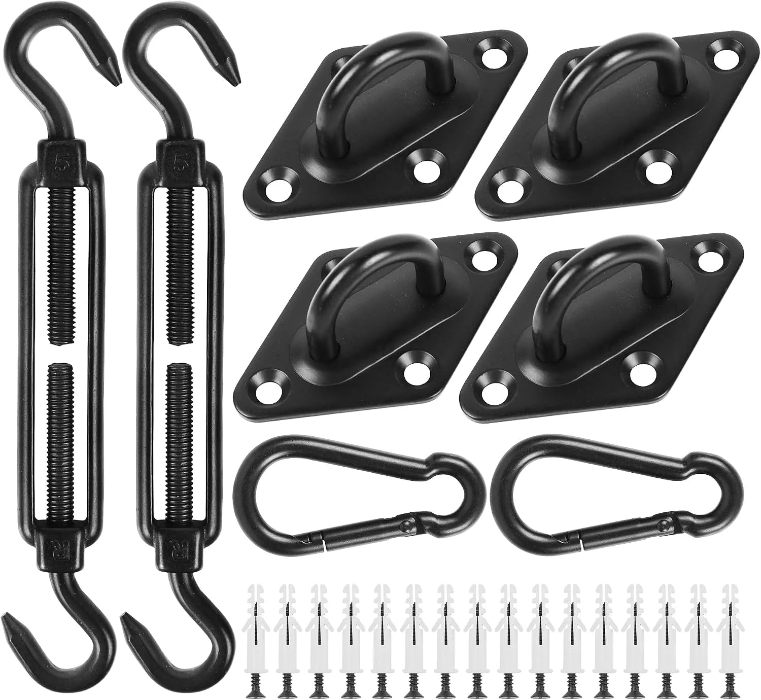 Discount yofit 80Pcs Shade Sail Hardware Kit 6 inch for Triangle Rectangle Sun Shade - Image 4