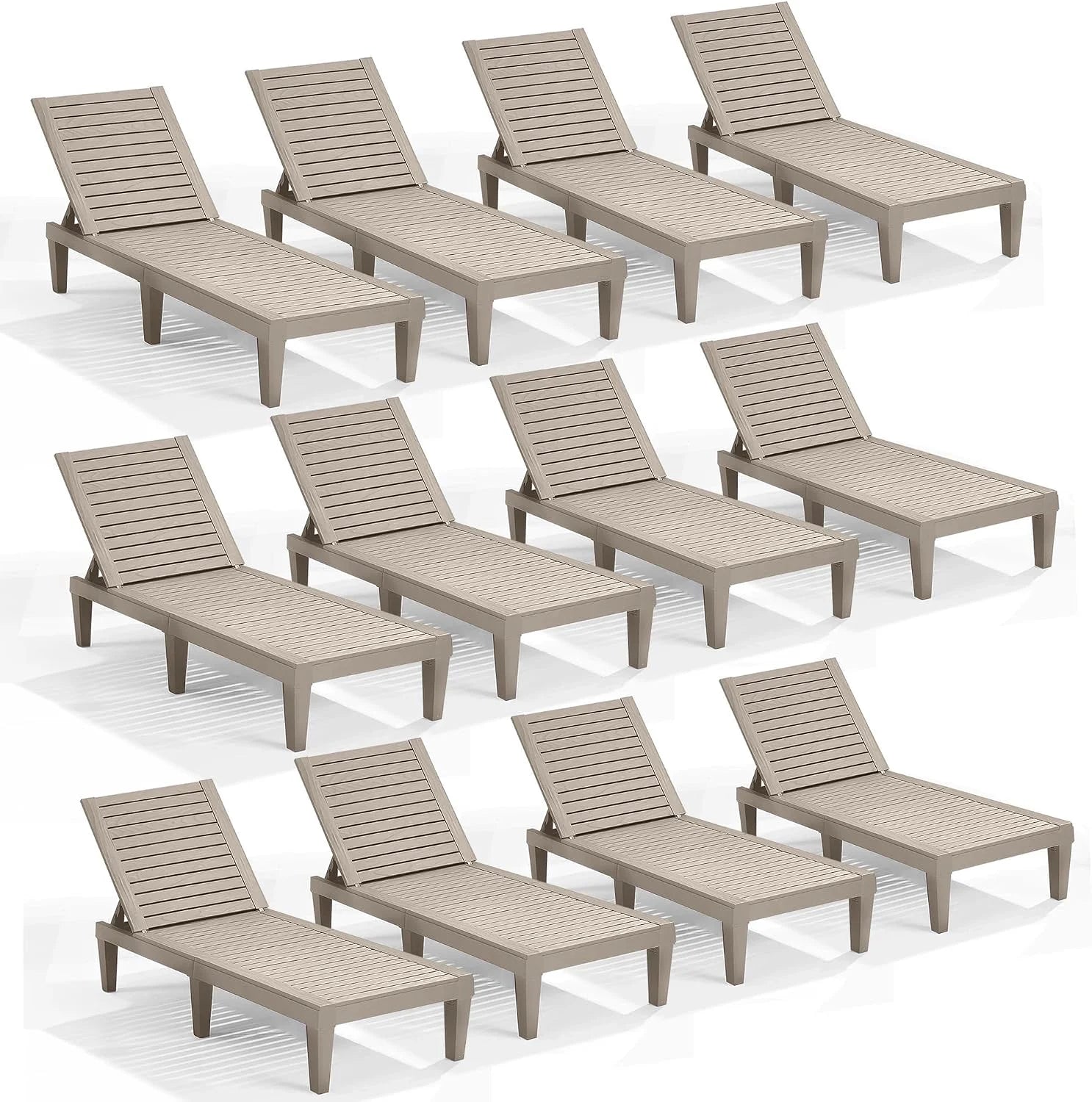 Lumi Discount Nestl Lounge Chair Outdoor, Tanning Chair, Chaise Lounge Outdoor Set of 2, 5 Adjustable Positions - Image 13