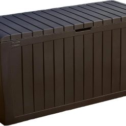 Lumi Discount Marvel Plus 71 Gallon Resin Deck Box-Organization and Storage for Patio Storage Box Outdoor Cushions