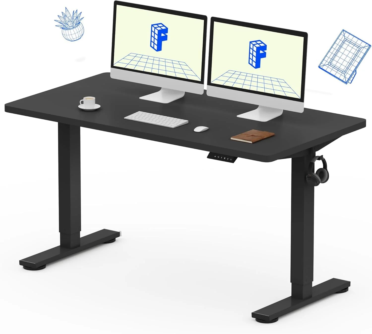 Lumi Discount FLEXISPOT EN1 One-Piece Standing Desk, Electric Adjustable with 4 Memory Presets, 176 LBS Capacity, 48x24 Black - Image 39