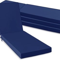 Lumi Discount Chaise Lounge Cushions Outdoor Set of 2, Waterproof and Fade Resistant Sun Lounger Replacement Cushion