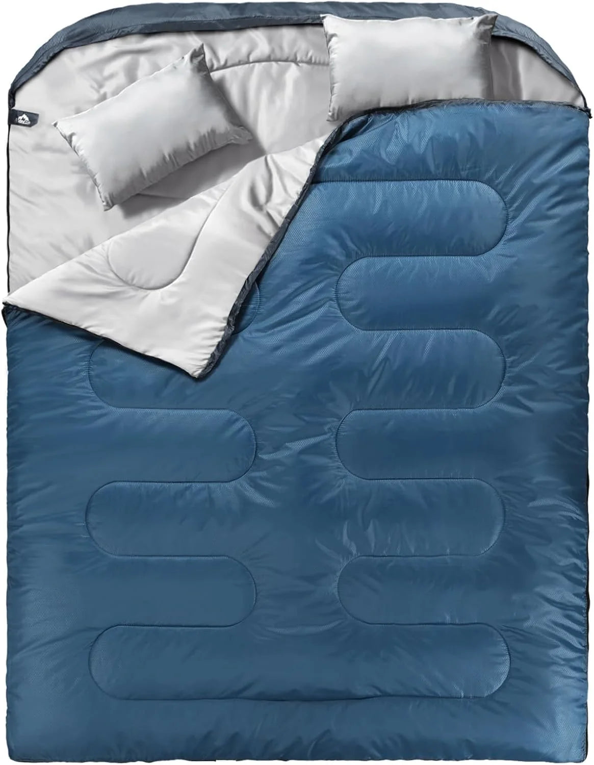 Discount MEREZA Double Sleeping Bag for Adults Mens with Pillow, XL Queen Size Two Person Sleeping Bag for All Season Camping - Image 3