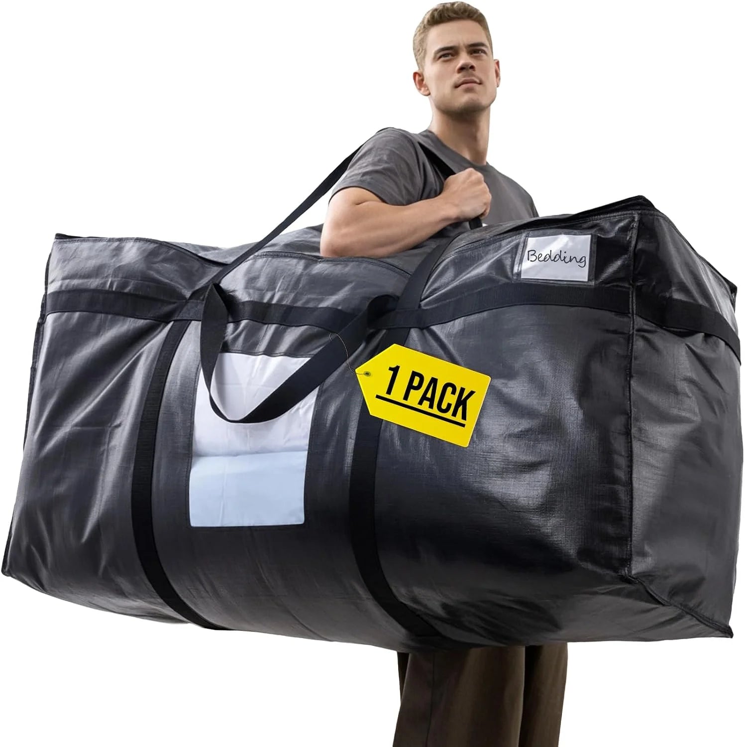 Discount TAILI 2 Pack 69 Gallon Extra Large Storage Bags with Visible Window,Blue - Image 4