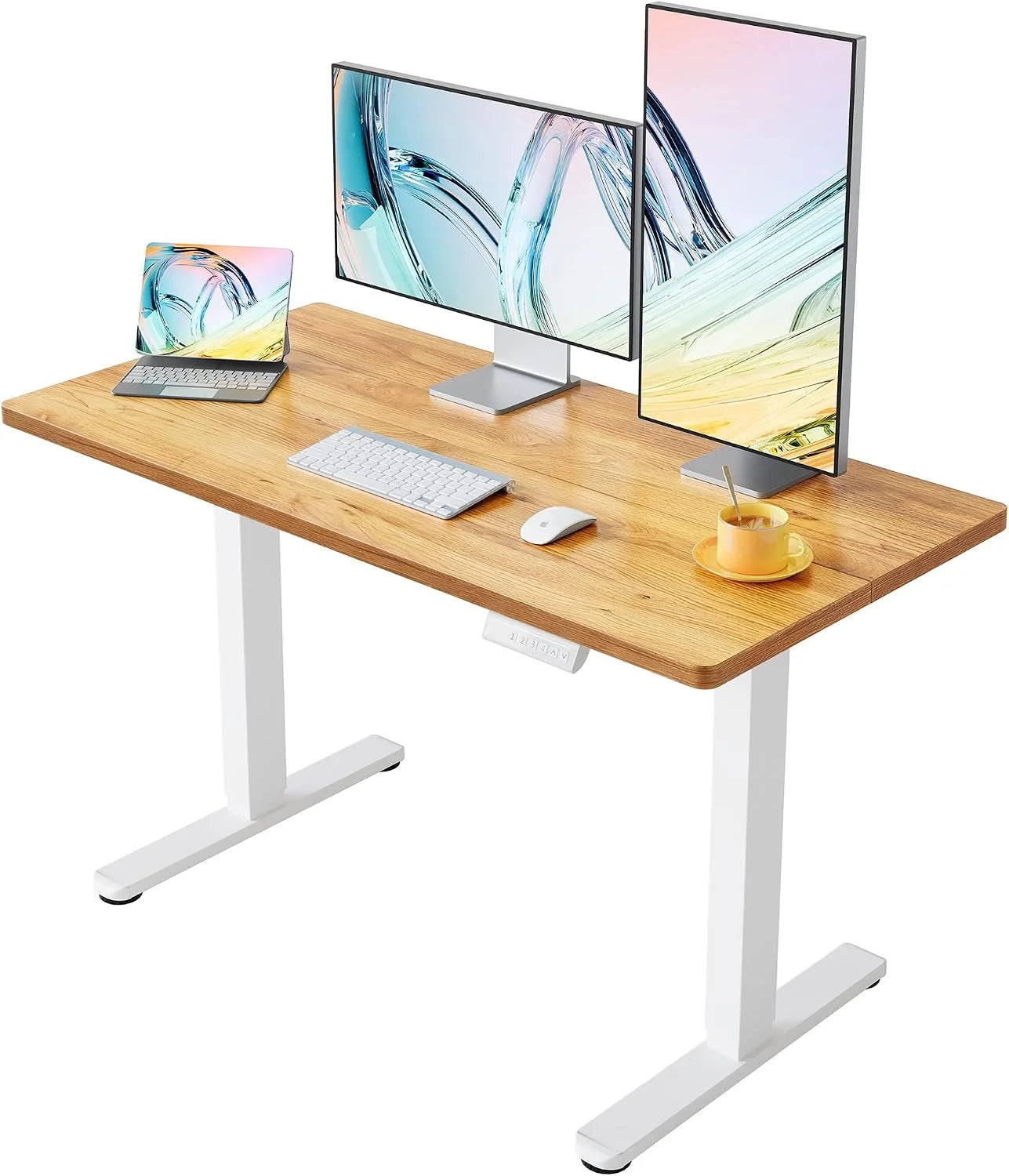 Lumi Discount HUANUO 32 Small Electric Standing Desk Adjustable Height, 4 Memory Height Settings - Image 31
