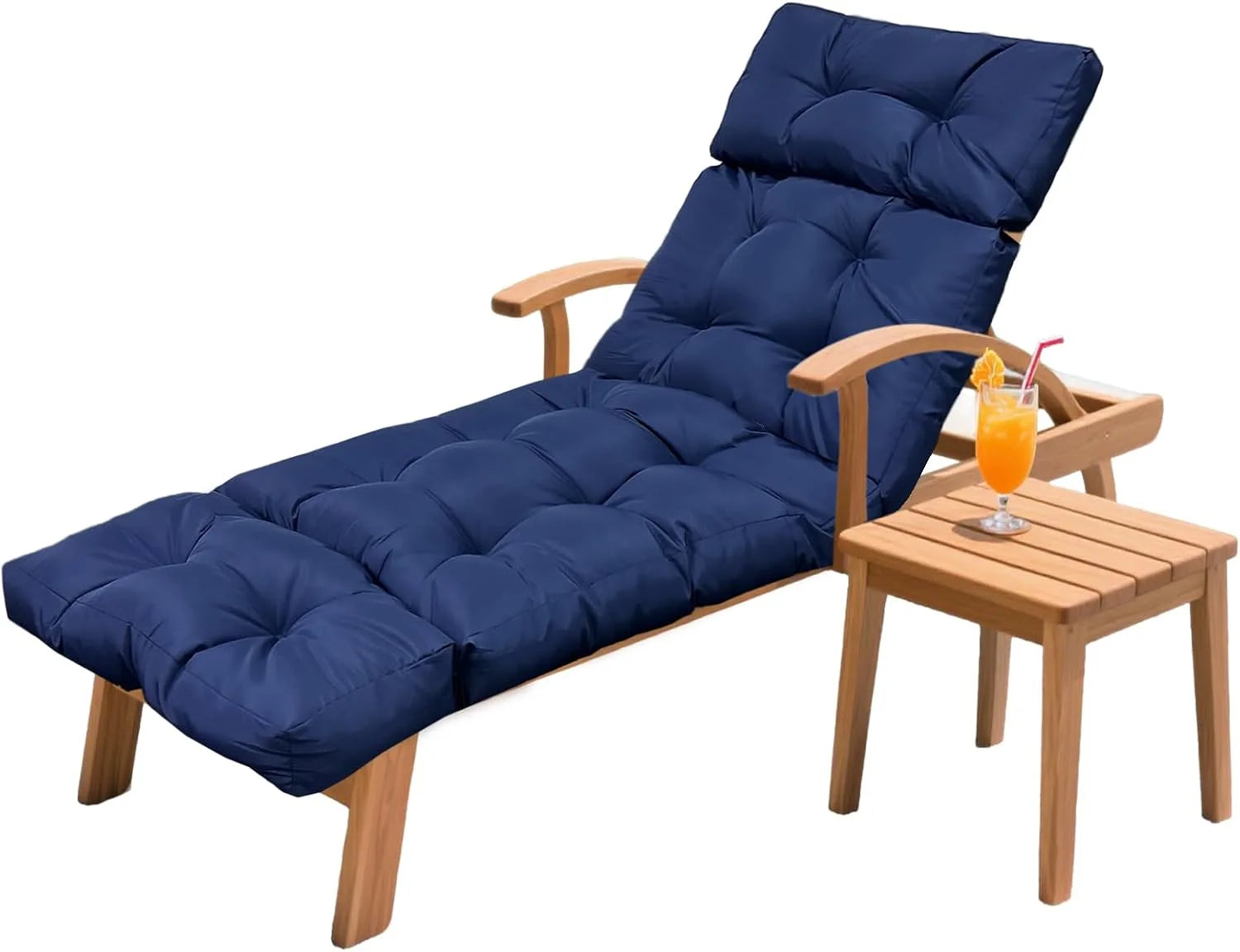 Lumi Discount HCyopin Outdoor Chaise Lounge Chair Cushion 75.1 x 23.6 x 4.7in, Waterproof Replacement Cotton Patio Thickened Pool Lounge Chair Cushion - Image 13
