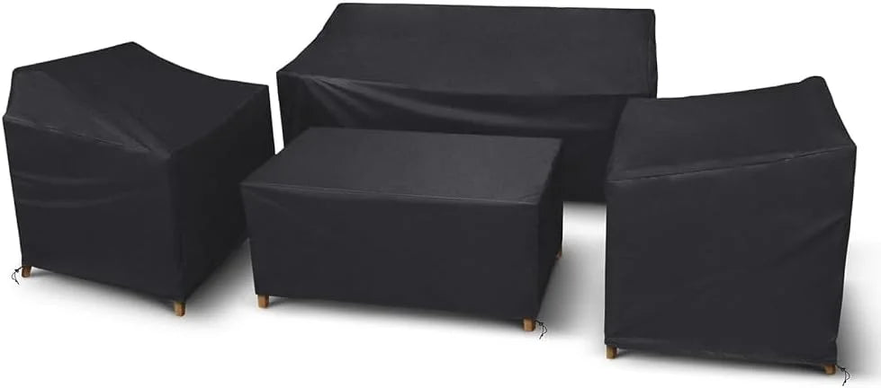 Discount STARTWO Patio Furniture Cover 4 Piece Set, Black, Regular - Image 2