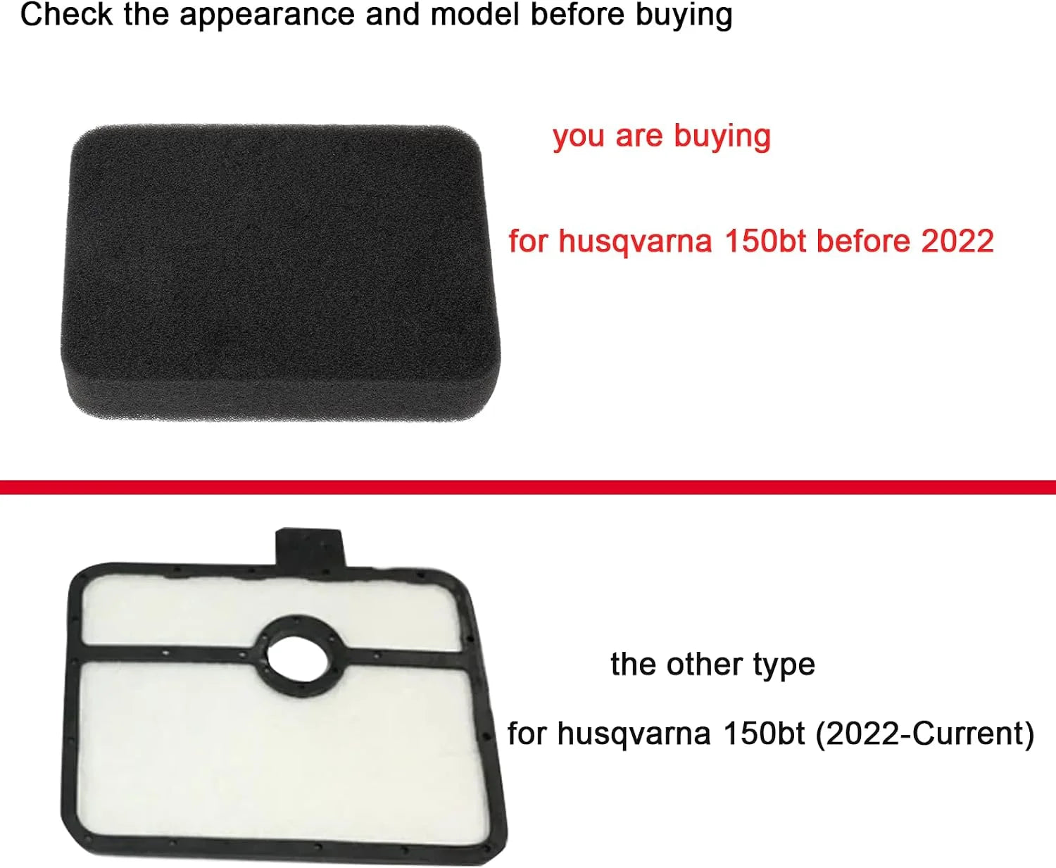 Discount 150BT Air Filter Fuel Line Kit for Husqvarna 150BT 350BT 560BTS 150BF 350BF 560BFS Backpack Blower Parts 150 BT Spark Plug Fuel Filter - Image 2