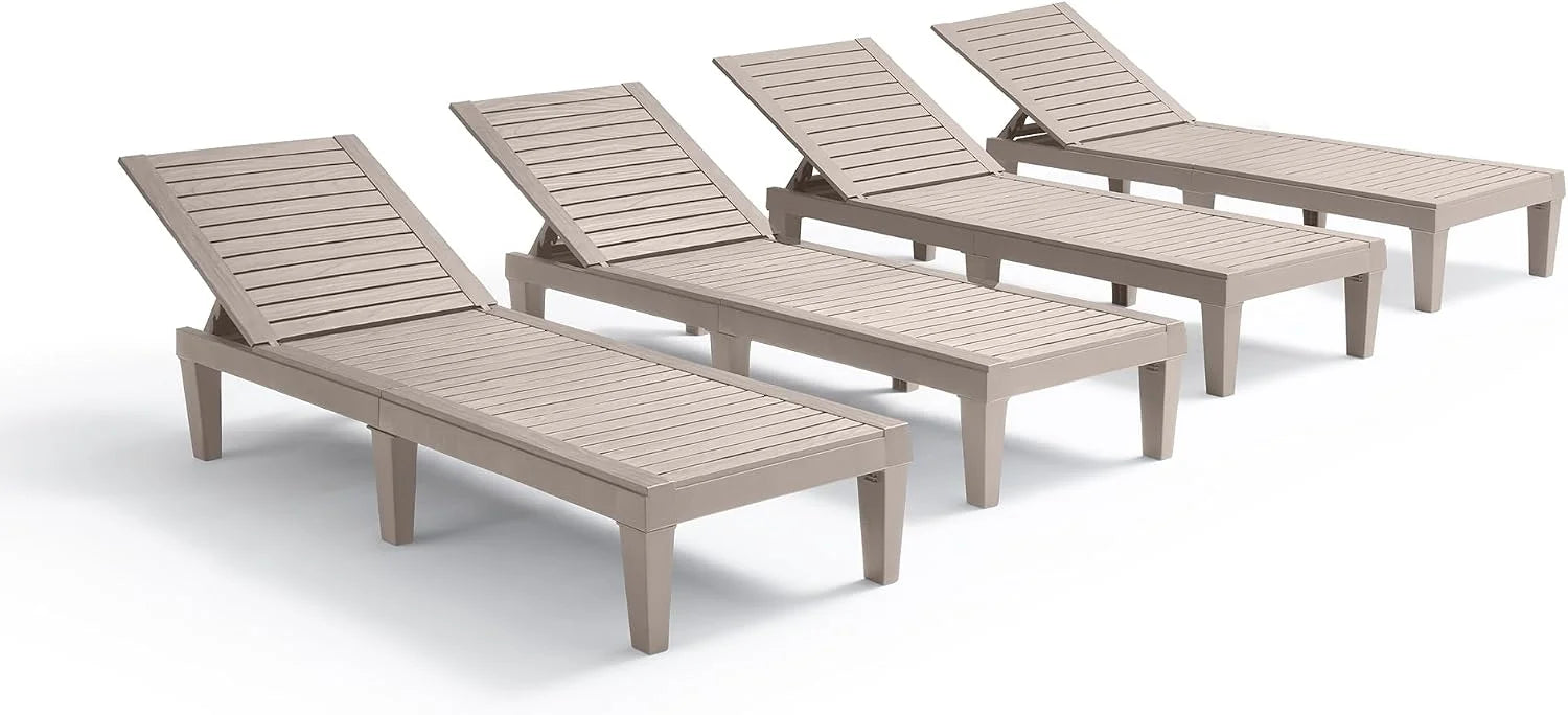 Lumi Discount Nestl Lounge Chair Outdoor, Tanning Chair, Chaise Lounge Outdoor Set of 2, 5 Adjustable Positions - Image 14