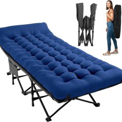 Alternative view of Lumi Discount Camping Cot for Sleeping 28 Extra Wide, Heavy-Duty 1200D Oxford Foliding Cots for Adults Portable with Mattress