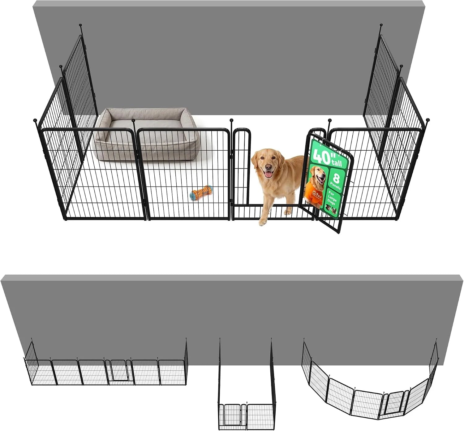 Discount Rollick Dog Playpen, Indoor, 24 H, 8 Panels - Image 93