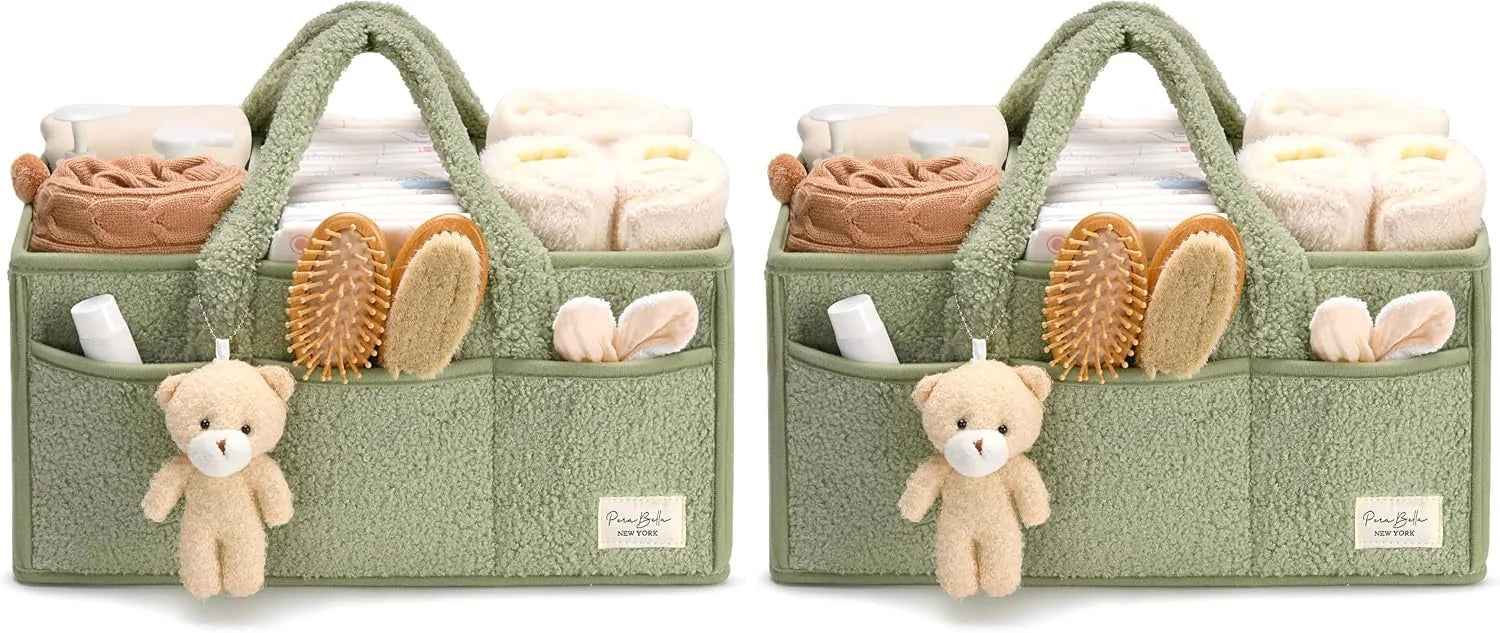 Discount Diaper Caddy Organizer for Changing Table, Storage Basket for Wipes, Gift for Baby Shower, Car - Image 4