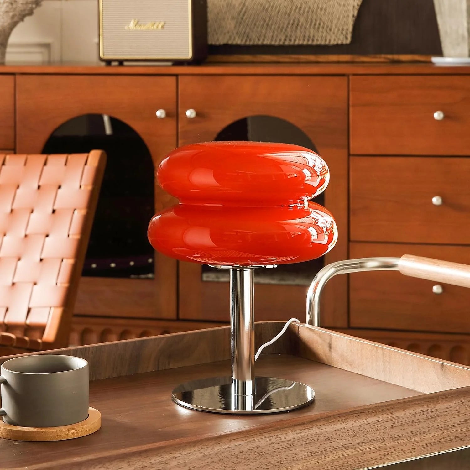 Discount Mushroom Lamp Table Lamp for Night Stands, Dimmable, Mid Century Modern Desk Lamps for Bedroom