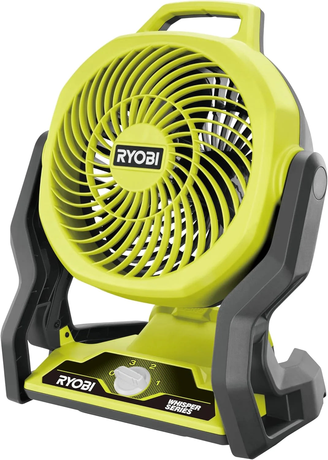 Lumi Discount RF18-0 18V ONE+ Cordless 3-Speed Whisper Fan (Bare Tool), Hyper Green, PCL811B
