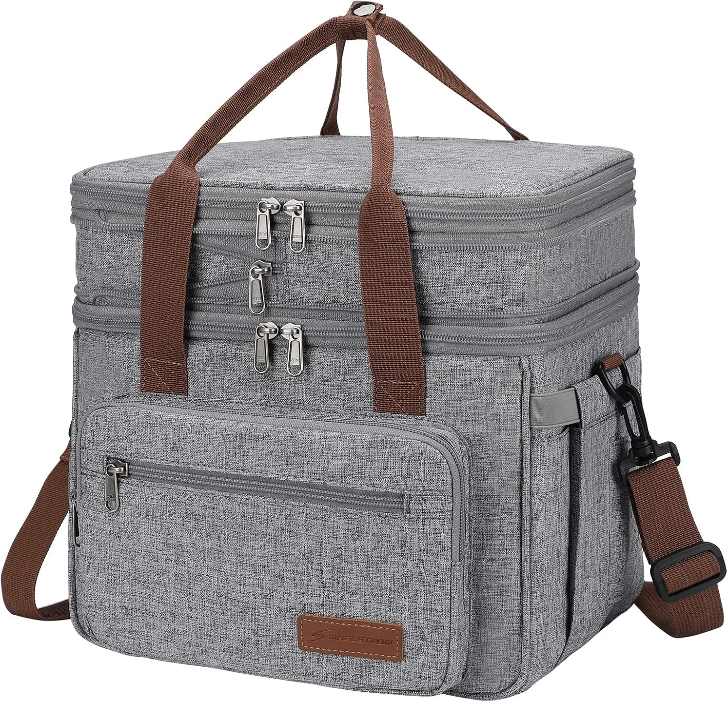 Discount 23L Insulated Lunch Box, Expandable Double Deck Cooler Bag - Image 7