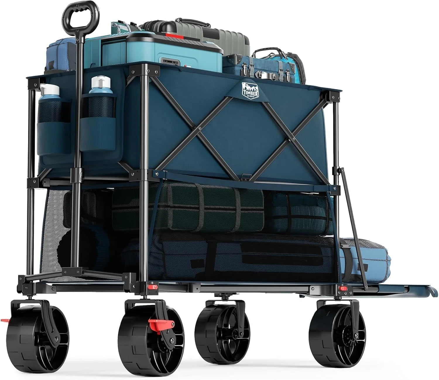 Discount TIMBER RIDGE 400L Folding Double Decker Wagon with Brakes, 54 Extra Long - Image 7