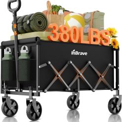 Alternative view of Lumi Discount Collapsible Wagon Cart with All-Terrain Wheels, 380LBS Capacity