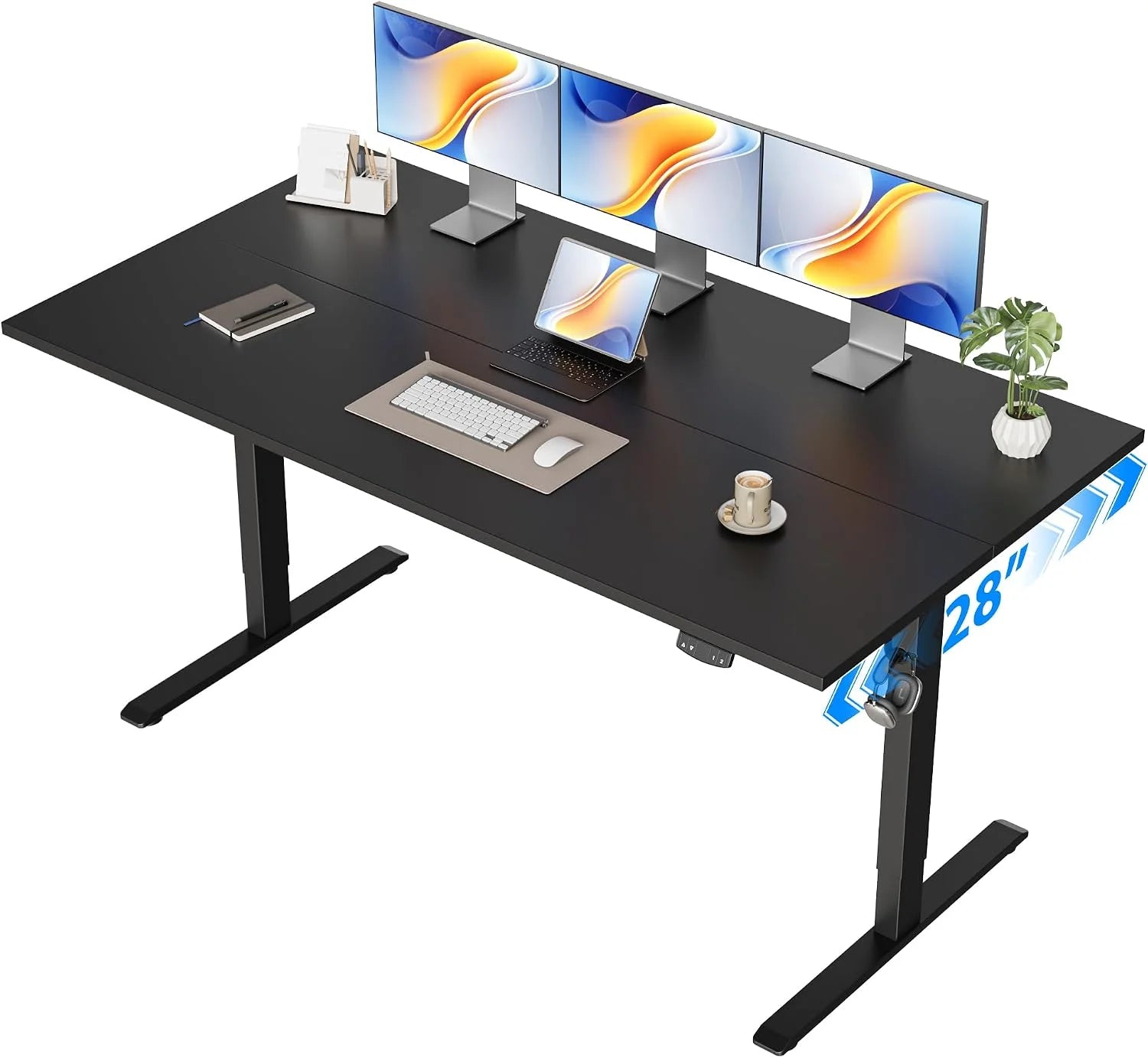 Lumi Discount Electric Standing Desk, 48 x 24 Inches Height Adjustable Desk - Image 6