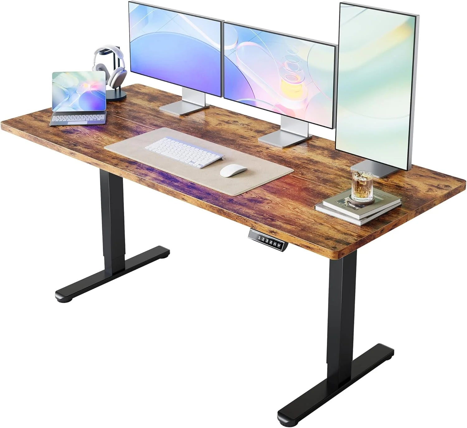 Lumi Discount HUANUO 32 Small Electric Standing Desk Adjustable Height, 4 Memory Height Settings - Image 33