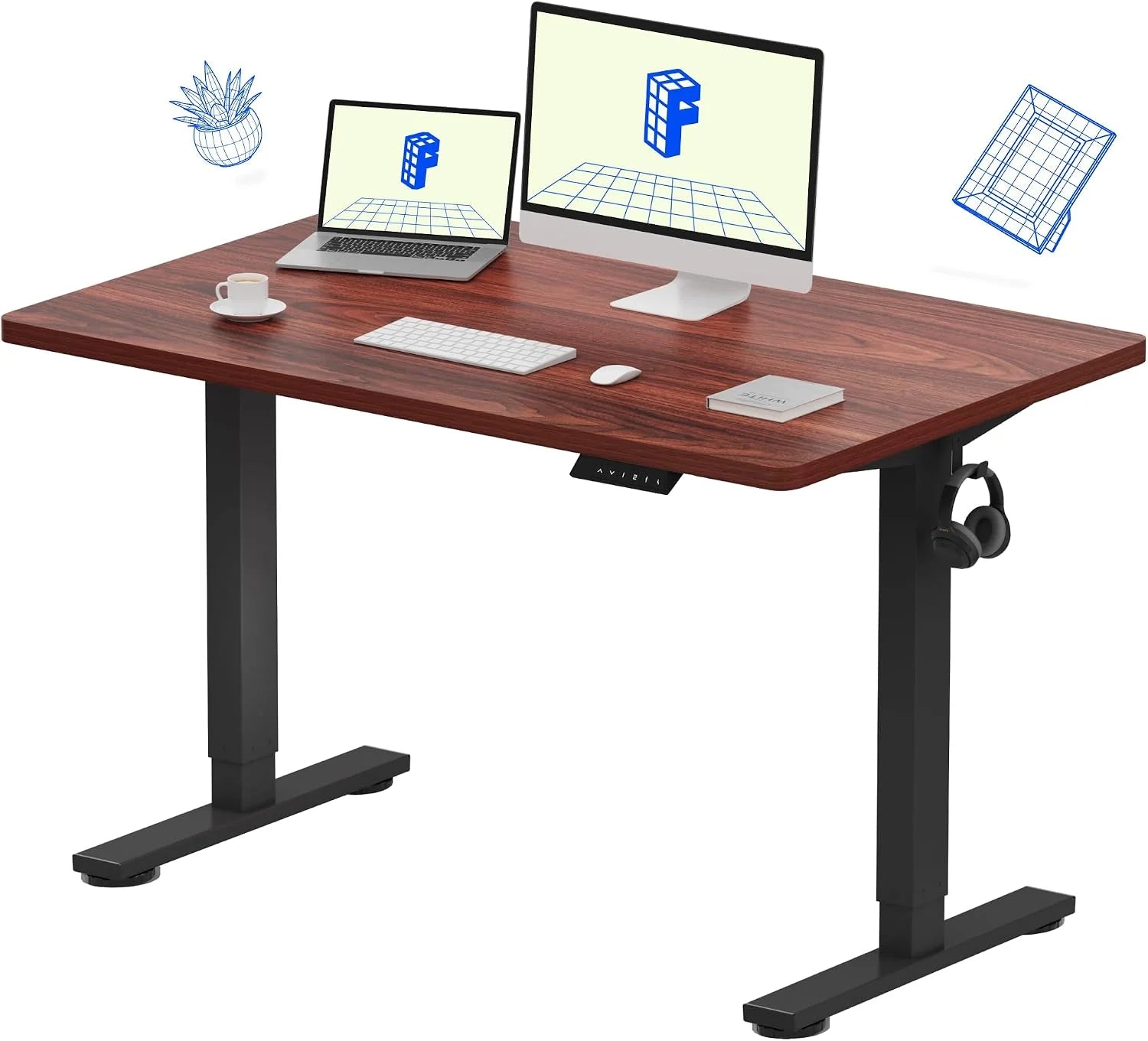 Lumi Discount FLEXISPOT EN1 One-Piece Standing Desk, Electric Adjustable with 4 Memory Presets, 176 LBS Capacity, 48x24 Black - Image 35
